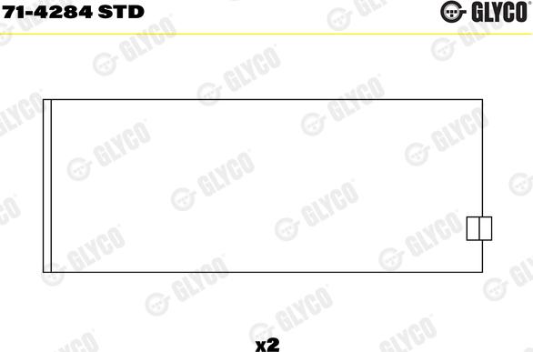 Glyco 71-4284 STD - Big End Bearings autospares.lv