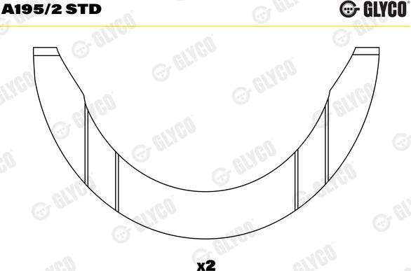 Glyco A195/2 STD - Thrust Washer, crankshaft autospares.lv