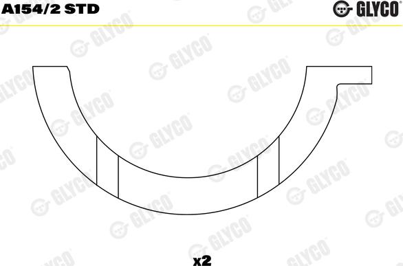 Glyco A154/2 STD - Thrust Washer, crankshaft autospares.lv