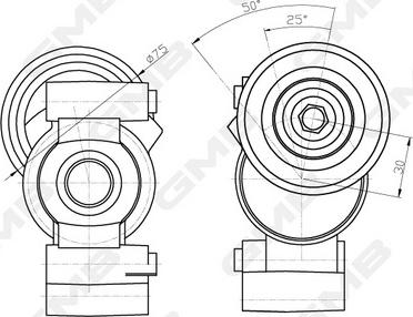 GMB GAT31690 - Belt Tensioner, v-ribbed belt autospares.lv