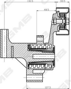 GMB GAT31870 - Belt Tensioner, v-ribbed belt autospares.lv