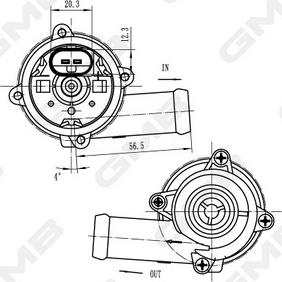 GMB GEW-F010 - Additional Water Pump autospares.lv