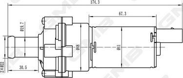 GMB GEW-F010 - Additional Water Pump autospares.lv