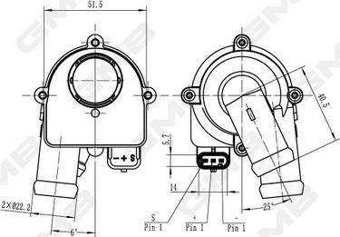 GMB GEW-VW028 - Additional Water Pump autospares.lv