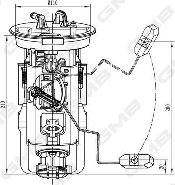 GMB GFPS-016A - Fuel Supply Module autospares.lv