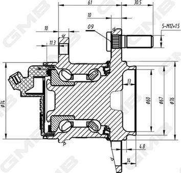 GMB GH35110A - Wheel Hub autospares.lv