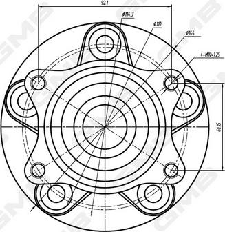 GMB GH33180M - Wheel Hub autospares.lv