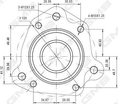 GMB GH22810 - Wheel Hub autospares.lv