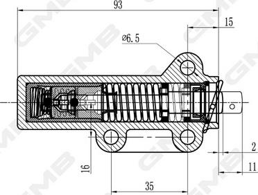 GMB GHAT-185 - Vibration Damper, timing belt autospares.lv