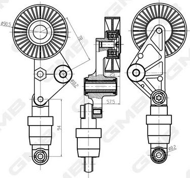 GMB GHAT-212 - Vibration Damper, timing belt autospares.lv