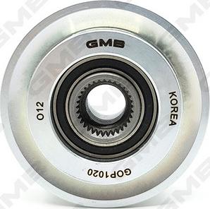 GMB GOP1020 - Pulley, alternator, freewheel clutch autospares.lv