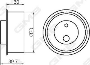 GMB GT10150 - Tensioner Pulley, timing belt autospares.lv