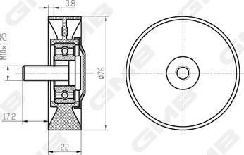 GMB GTA0870 - Pulley, v-ribbed belt autospares.lv