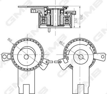 GMB GTB0850 - Tensioner Pulley, timing belt autospares.lv