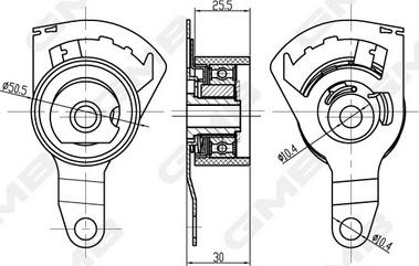 GMB GTB1300 - Tensioner Pulley, timing belt autospares.lv