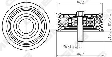 GMB GTC0420 - Deflection / Guide Pulley, timing belt autospares.lv