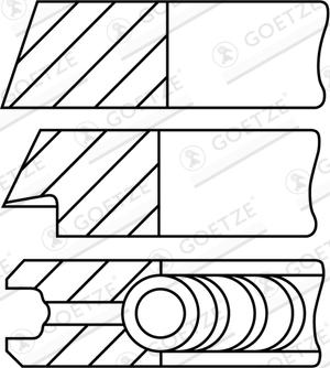 Goetze Engine 08-109400-30 - Piston Ring Kit autospares.lv