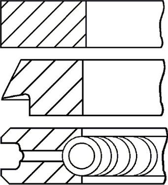 Goetze Engine 08-435100-10 - Piston Ring Kit autospares.lv