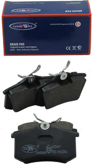 GoodWill 2056 R - Brake Pad Set, disc brake autospares.lv