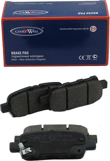 GoodWill 2106 R - Brake Pad Set, disc brake autospares.lv