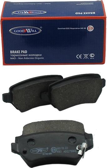 GoodWill 2101 R - Brake Pad Set, disc brake autospares.lv