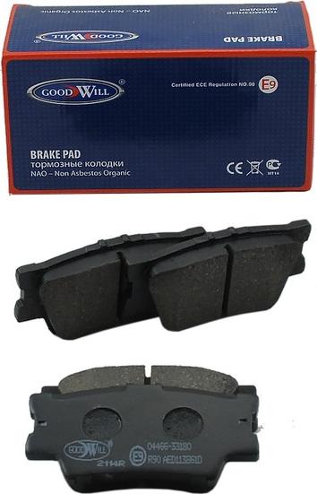 GoodWill 2114 R - Brake Pad Set, disc brake autospares.lv