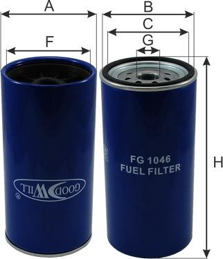 GoodWill FG 1046 - Fuel filter autospares.lv