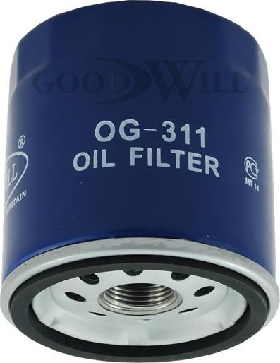 GoodWill OG 311 - Oil Filter autospares.lv