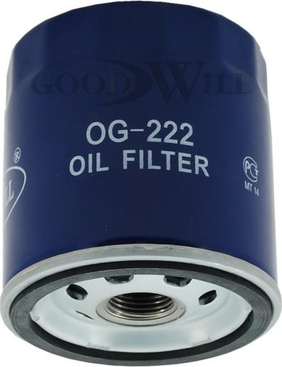 GoodWill OG222 - Oil Filter autospares.lv