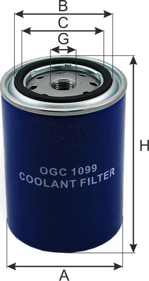 GoodWill OGC 1099 - Coolant Filter autospares.lv