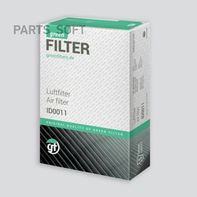 Green Filter LF0227 - Air Filter, engine autospares.lv