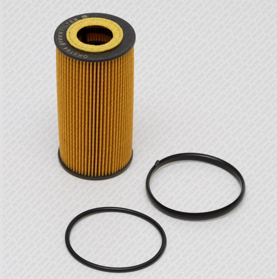 Green Filter OK0104 - Oil Filter autospares.lv