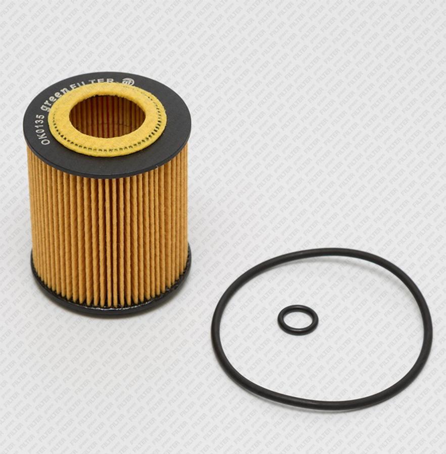 Green Filter OK0135 - Oil Filter autospares.lv