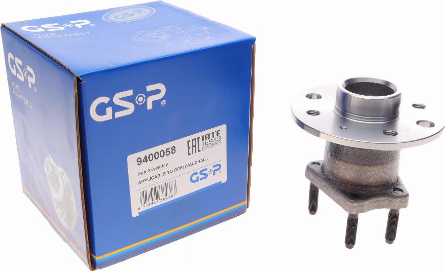 GSP 9400058 - Wheel hub, bearing Kit autospares.lv