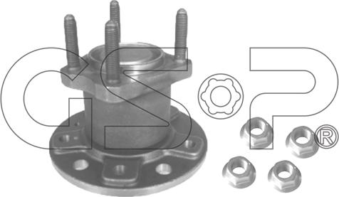 GSP 9400053K - Wheel hub, bearing Kit autospares.lv