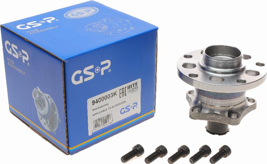 GSP 9400003K - Wheel hub, bearing Kit autospares.lv