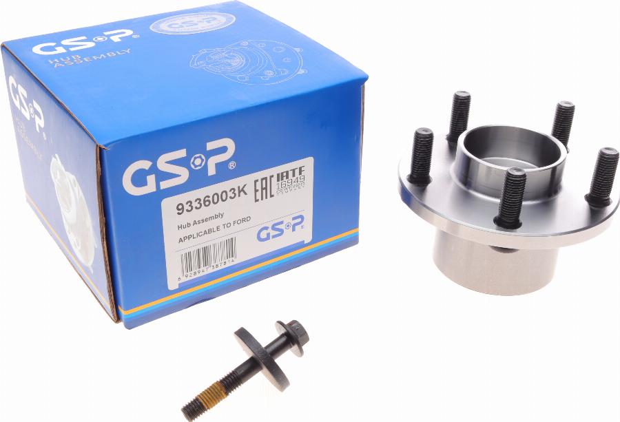 GSP 9336003K - Wheel hub, bearing Kit autospares.lv