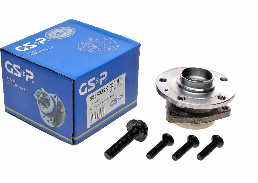 GSP 9336022K - Wheel hub, bearing Kit autospares.lv