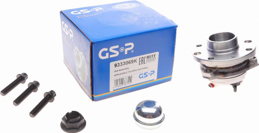 GSP 9333069K - Wheel hub, bearing Kit autospares.lv