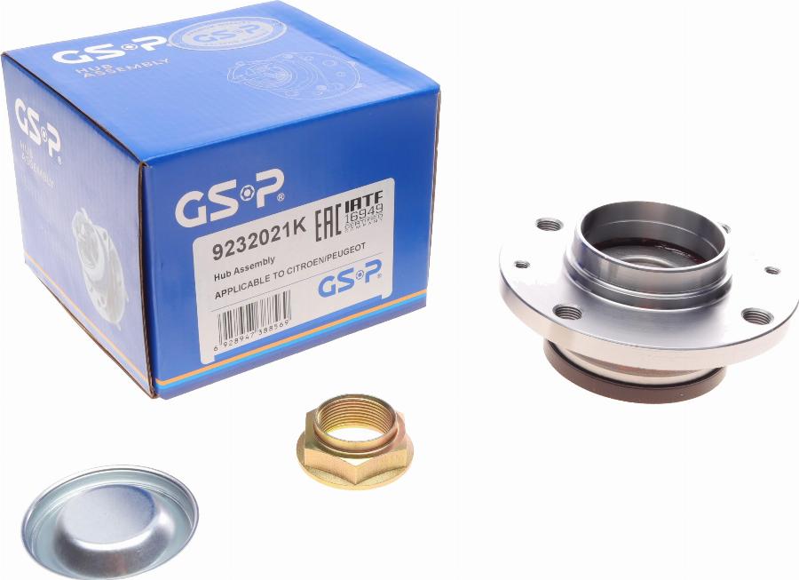 GSP 9232021K - Wheel hub, bearing Kit autospares.lv