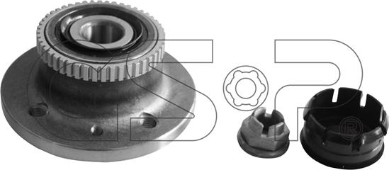 GSP 9225044K - Wheel hub, bearing Kit autospares.lv