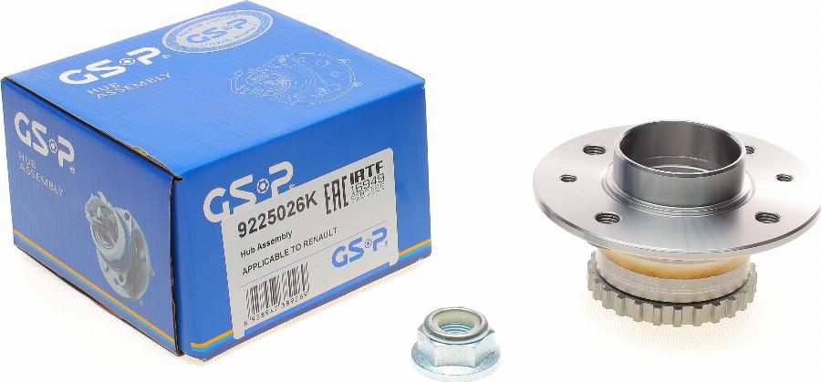 GSP 9225026K - Wheel hub, bearing Kit autospares.lv