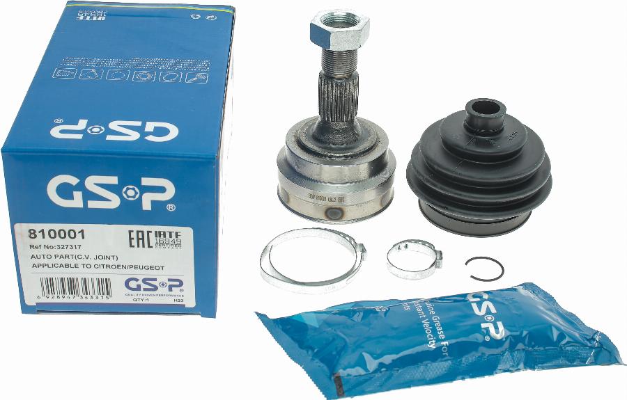 GSP 810001 - Joint Kit, drive shaft autospares.lv