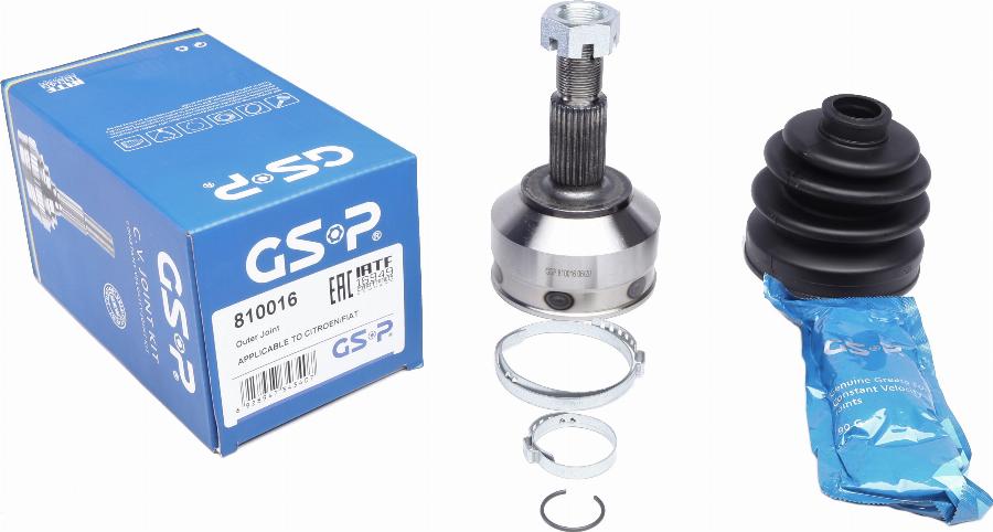 GSP 810016 - Joint Kit, drive shaft autospares.lv