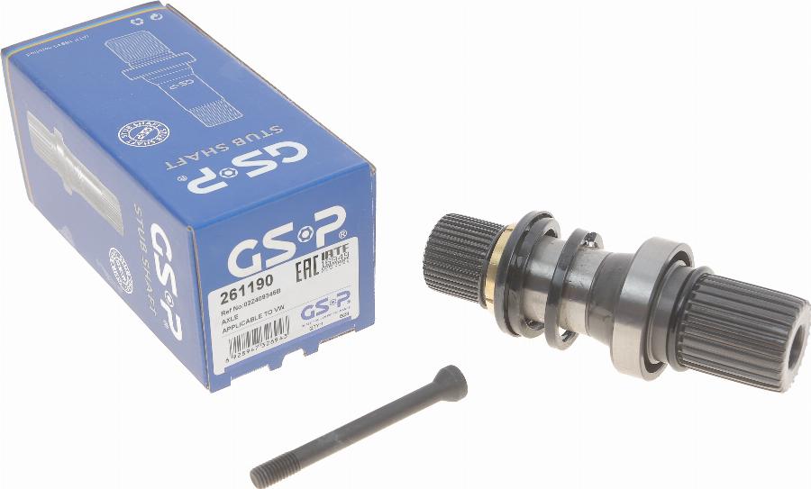 GSP 261190 - Stub Axle, differential autospares.lv