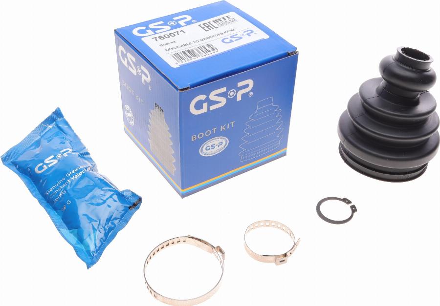 GSP 760071 - Bellow, drive shaft autospares.lv