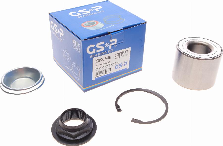 GSP GK6549 - Wheel hub, bearing Kit autospares.lv