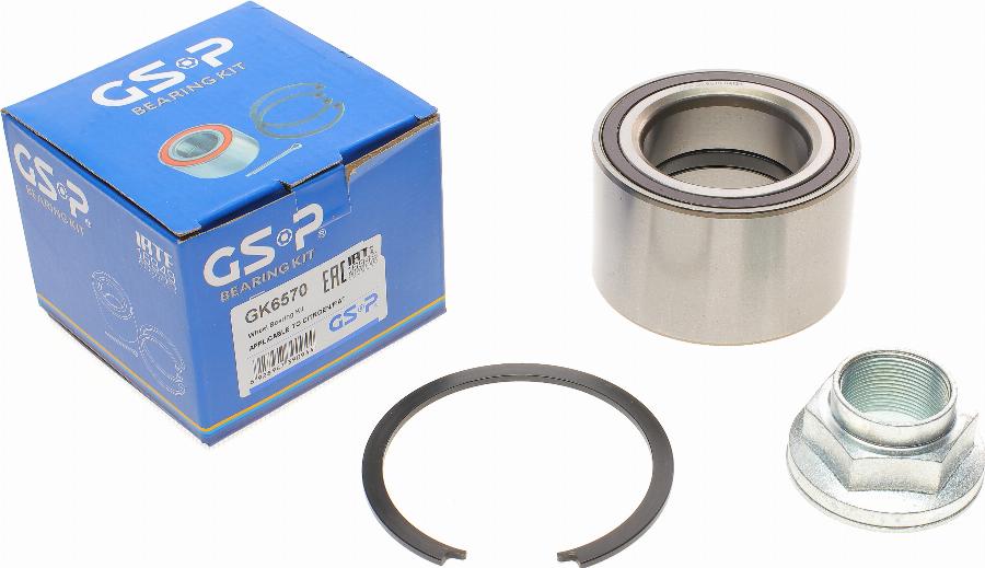 GSP GK6570 - Wheel hub, bearing Kit autospares.lv