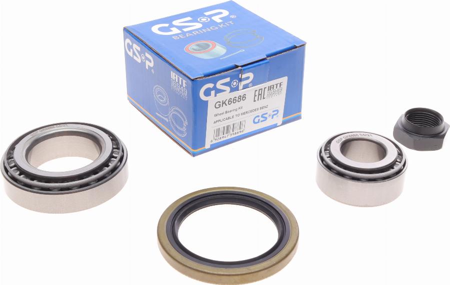 GSP GK6686 - Wheel hub, bearing Kit autospares.lv