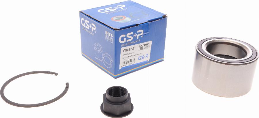 GSP GK6721 - Wheel hub, bearing Kit autospares.lv